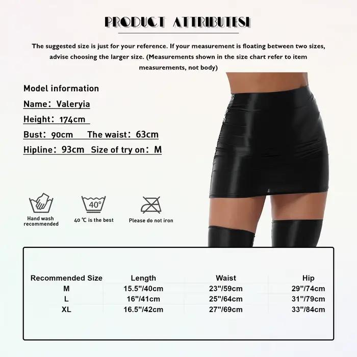 Sexy brillant couleur unie jupes crayon nouveauté mode décontracté taille haute ceinture élastique m