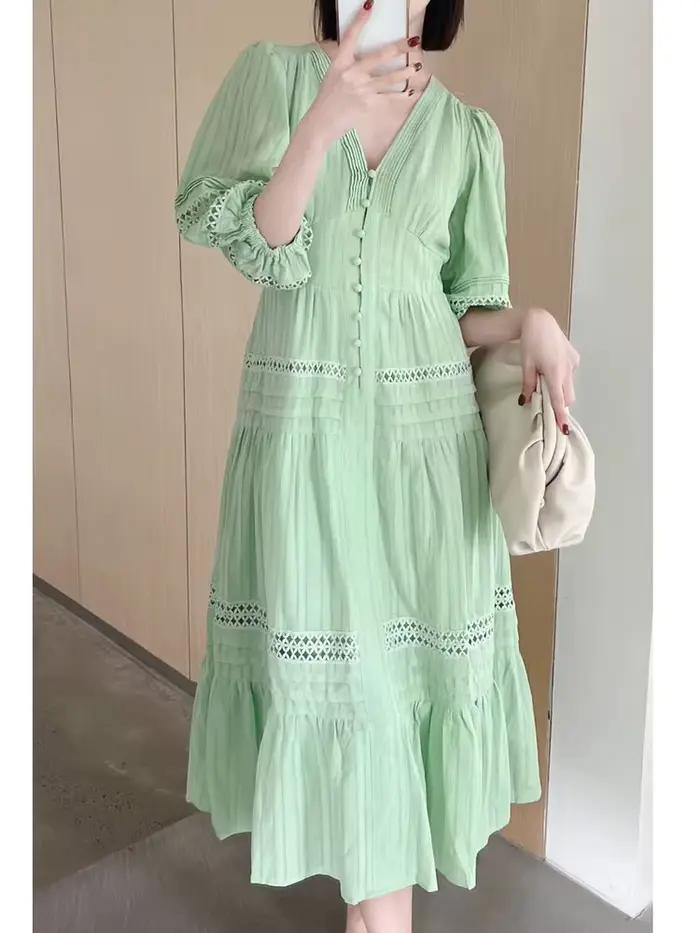Pouvez-vous psyLady-Robe mi-longue élégante à plusieurs niveaux pour femmes, robes évidées pour dame