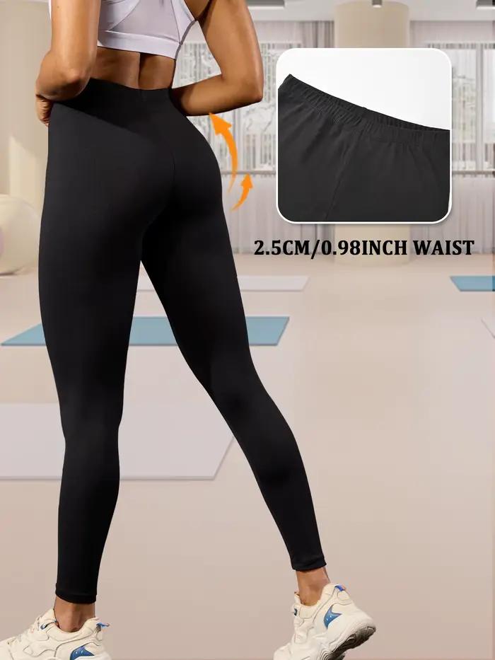 Leggings super doux taille basse pour femme – Collants extensibles à haute élasticité pour yoga, cou