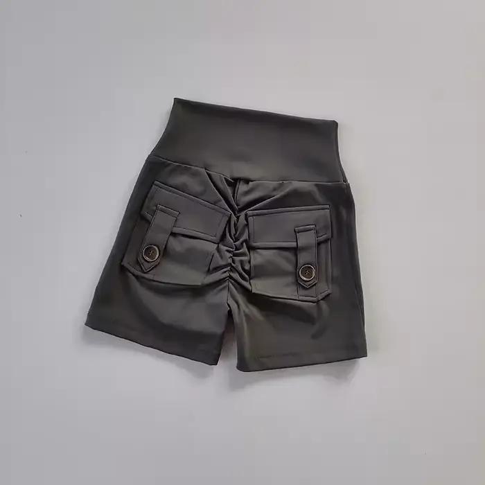 Shorts de yoga taille haute avec poches pour femmes, collants push-up, shorts de course, shorts de f