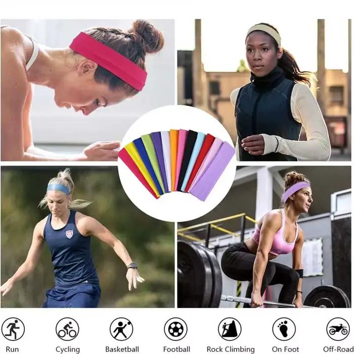 Bandeaux de couleur unie à haute élasticité, 7 pièces, bandeau d'exercice de Yoga, accessoires pour 