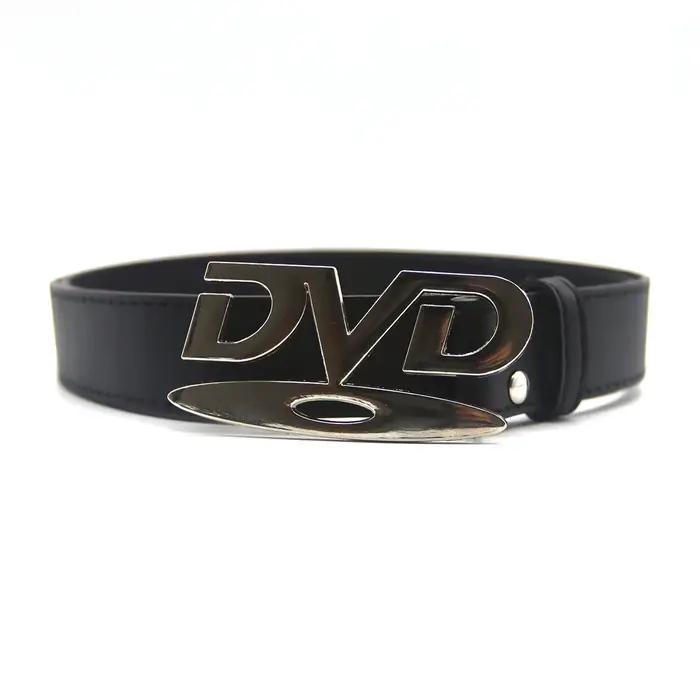 Ceinture pour femme tendance Y2K, design rétro avec boucle DVD, ceinture en jean tendance pour influ