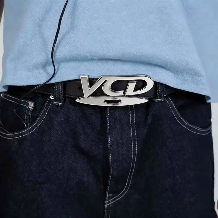 Ceinture à boucle DVD rétro Y2K 2026 pour femme, design tendance et original, accessoire polyvalent 