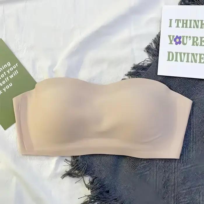 Soutiens-gorge sans bretelles pour femmes, soutien-gorge push-up, 1/2 bonnet, rembourré, sans coutur