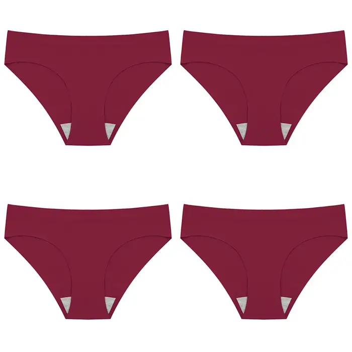4 pièces ensemble femmes culottes Slik sous-vêtements féminins 13 couleurs culottes femmes sans cout