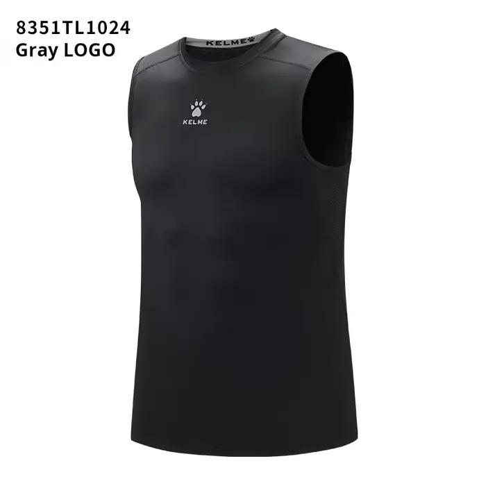 Kelme T-shirt de fitness sans manches pour hommes, vêtements d'été à haute élasticité, respirants, v