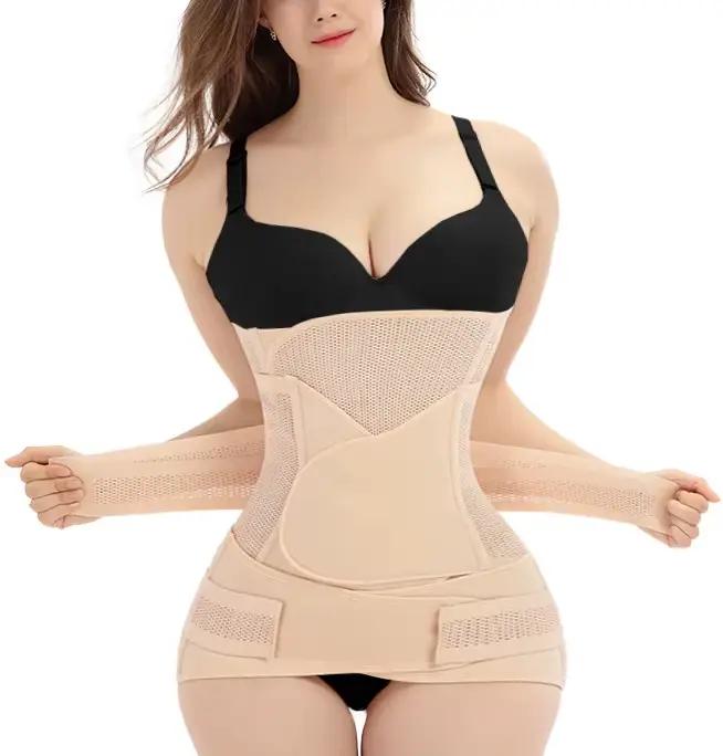 Corset 3 en 1 post-partum pour femmes enceintes, bande abdominale, ventre, bassin, ceinture envelopp