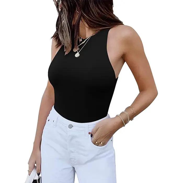 Pull Body sans manches pour femmes, Sexy, épaules dénudées, haut, Streetwear, noir, vêtements Catsui