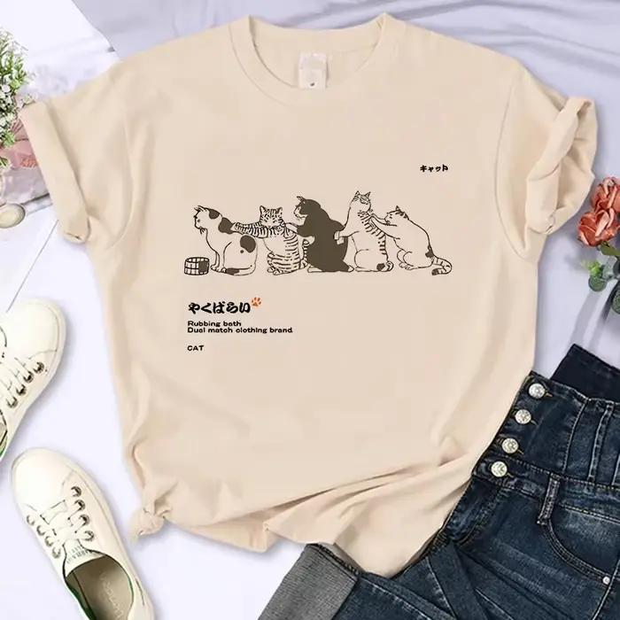 Y2k 90s chat mignon chemise femmes drôle dessin animé T-shirt Harajuku graphique Ulzzang T-shirt est