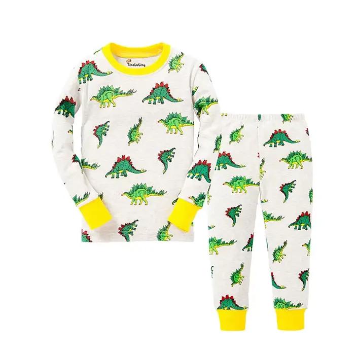 Garçons pyjamas ensembles 2 à 3 4 5 6 7 8 ans coton à manches longues enfant en bas âge garçon Pijam