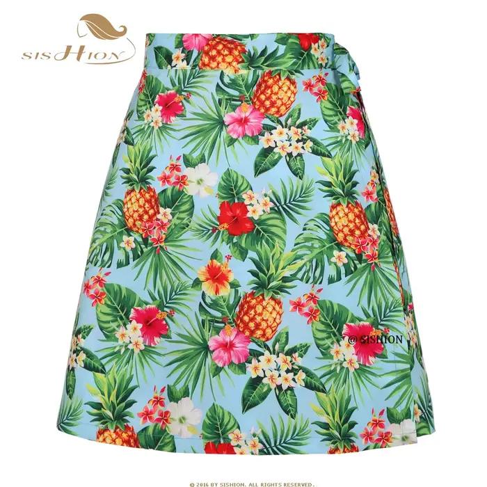 SISHION – jupe Sarong de plage, style Boho, Sexy, longueur aux genoux, verte, à envelopper rapidemen
