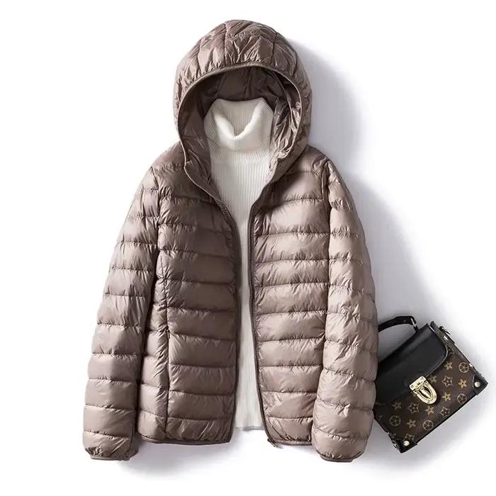 Doudoune courte ultra légère pour femme, manteau chaud, mince, pliable, grande taille, 5XL, 6XL, 7XL