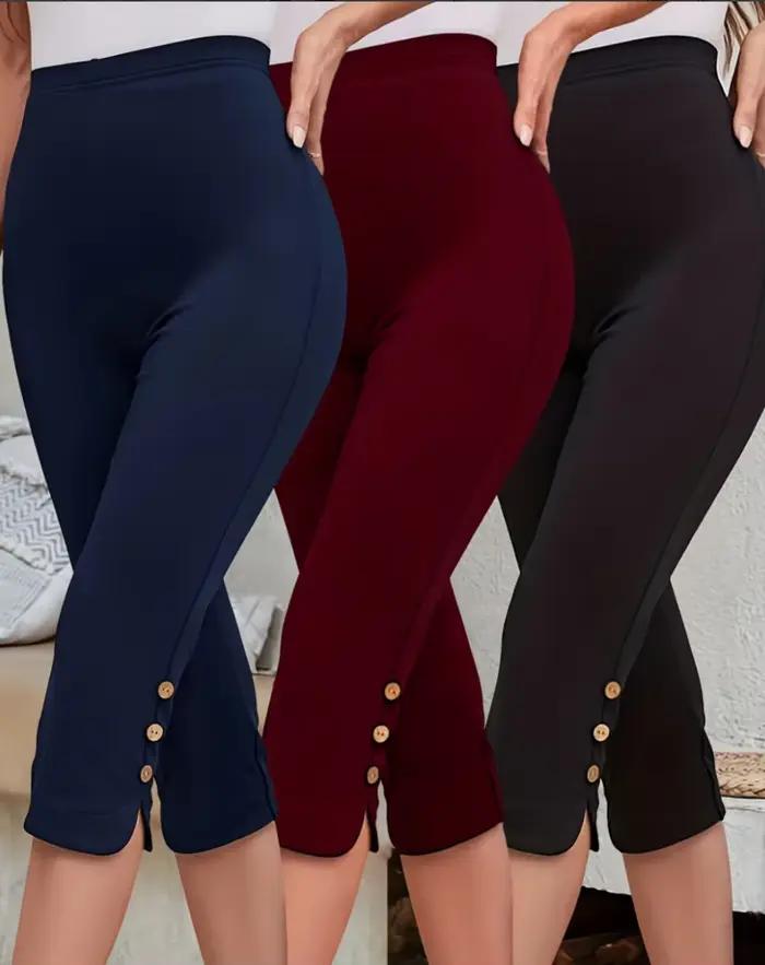 Pantalon élastique taille haute à sept pieds pour femme, mi-mollet, couche de Base, vêtements avec d