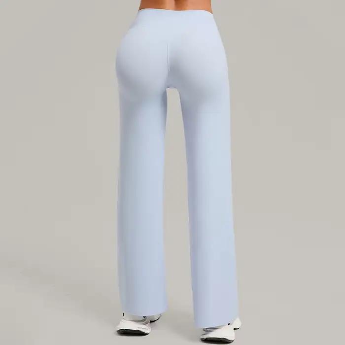 Hearuisavy – pantalons de sport à jambes droites pour femmes, vêtements de gymnastique, sensation nu