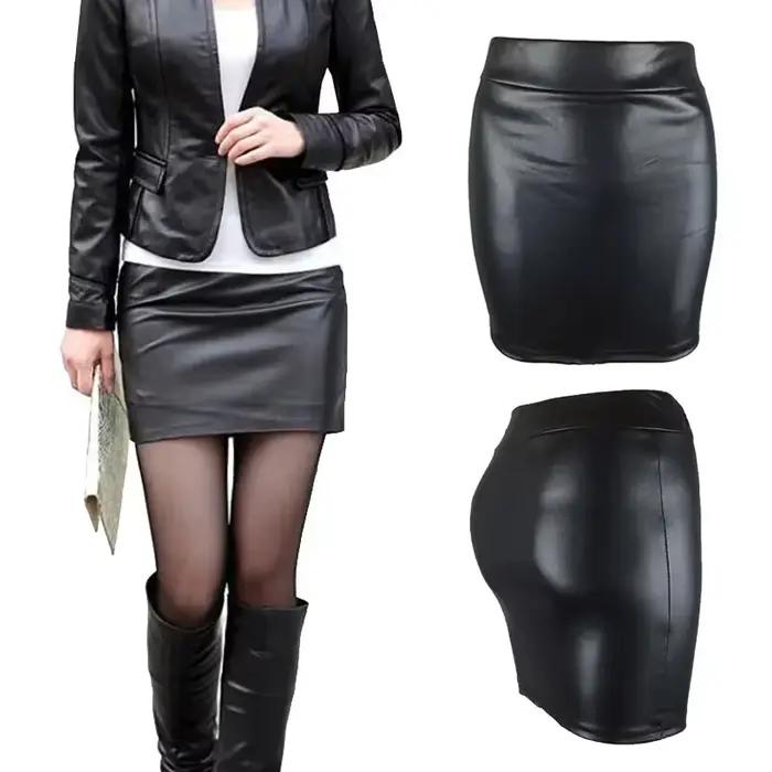 Femmes été Mini jupes taille haute coupe ajustée hanche crayon jupes Vintage moulante jupe Sexy Club