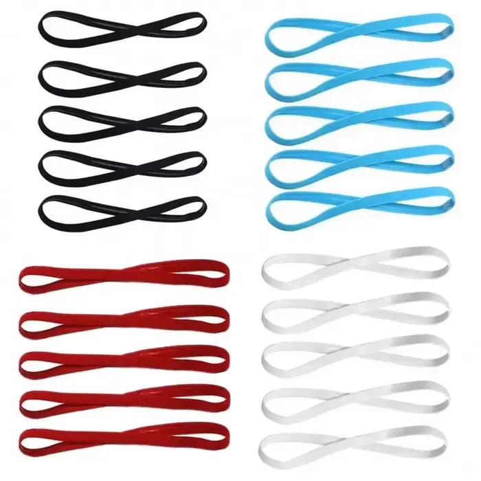 5/10 pièces couleur bonbon femmes hommes Yoga bandes de cheveux Sport bandeau filles Sport anti-déra