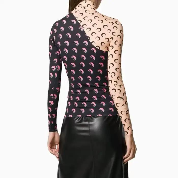 Chemise à manches longues pour femmes, imprimé lune, Protection Uv, coupe cintrée, t-shirt superposé