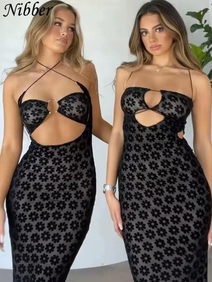 Nibber-Robe maxi pour femme, vêtement de rue, sexy, amissié, hanches, 2022