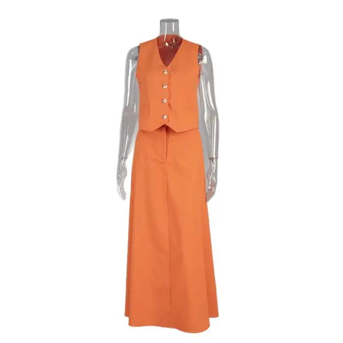 Ensemble décontracté d'été pour femme, nouveau style européen et américain, composé d'un gilet et d'