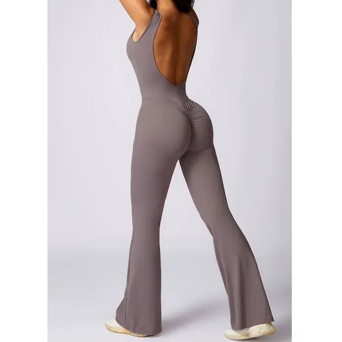Nouveau gymnastique femmes formation Yoga ensemble vêtements de sport femmes une pièce combinaison F