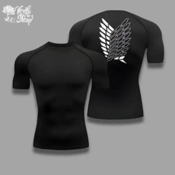 AOT, Levi Ackerman, Attack on Titan, Anime, Gym, Compresseur, Muscleshirt, Merch, Vêtements de Fitne