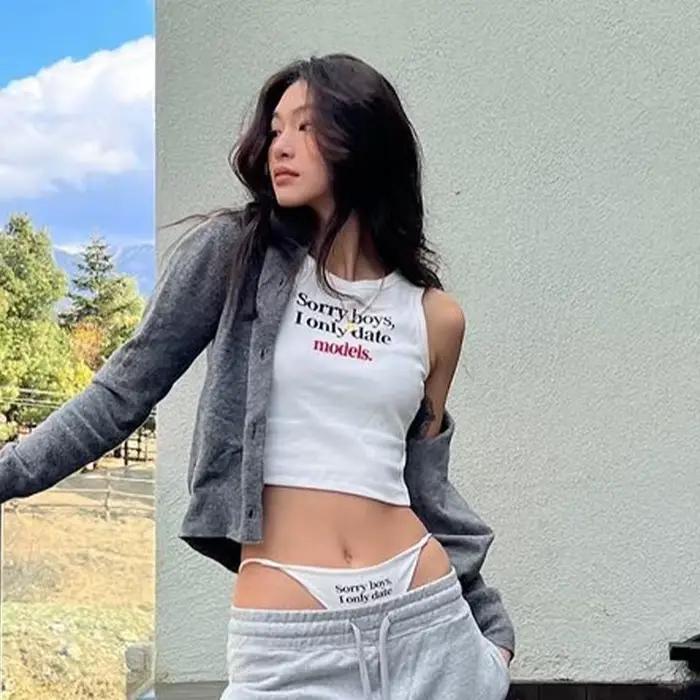 T-shirt imprimé lettre esthétique gothique pour femmes, Streetwear vintage, Précieux, Grunge, Y2k, C
