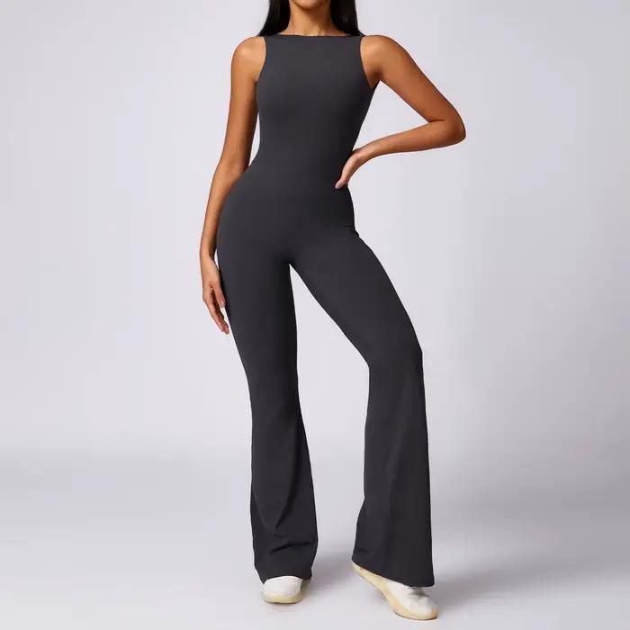 Nouveau gymnastique femmes formation Yoga ensemble vêtements de sport femmes une pièce combinaison F