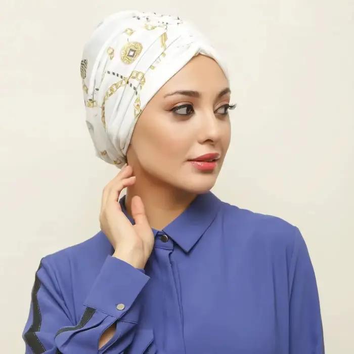 Musulman instantané Turban Abaya Hijab sous-capuchon Abayas Hijabs casquette pour femme Jersey robe 