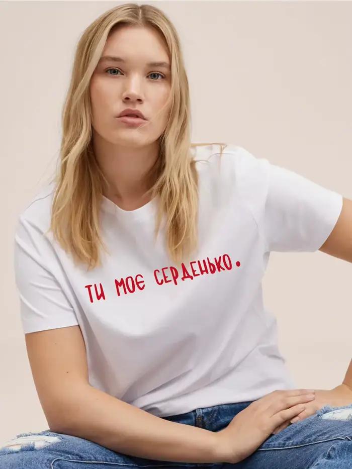 Dlife Fold-T-shirt cool à manches tombantes pour femmes, t-shirt en coton imprimé simple et décontra