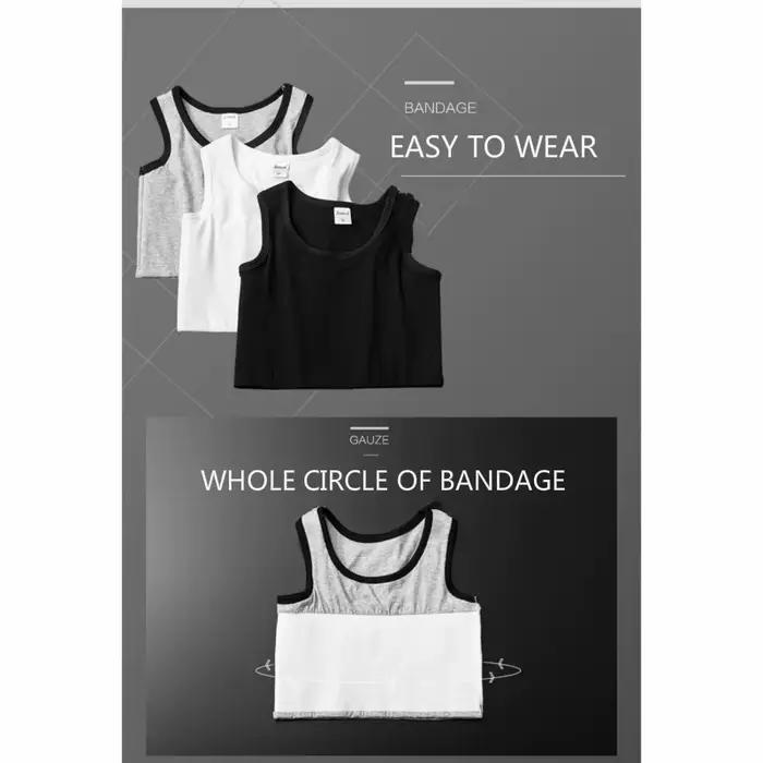 Bandage poitrine liant Tomboy gilet haut respirant élastique poitrine liant