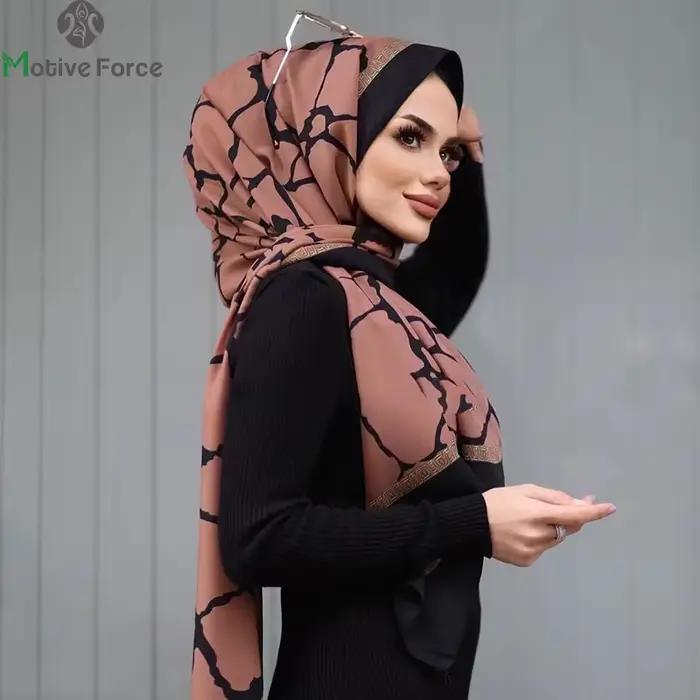 Musulman instantané Turban en mousseline de soie luxe Hijab Abaya Hijabs pour femme Abayas Jersey éc