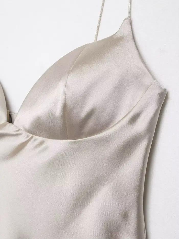 Nouveauté 2026 – Hauts d'été en satin texturé noir pour femme – Élégants débardeurs sexy à col en V 