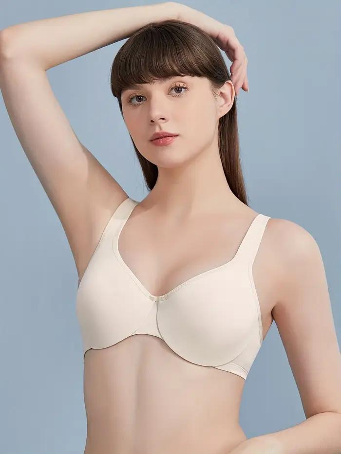 Soutien-gorge minimiseur à armatures pour femmes, couverture complète lisse, sans couture, bonnets N