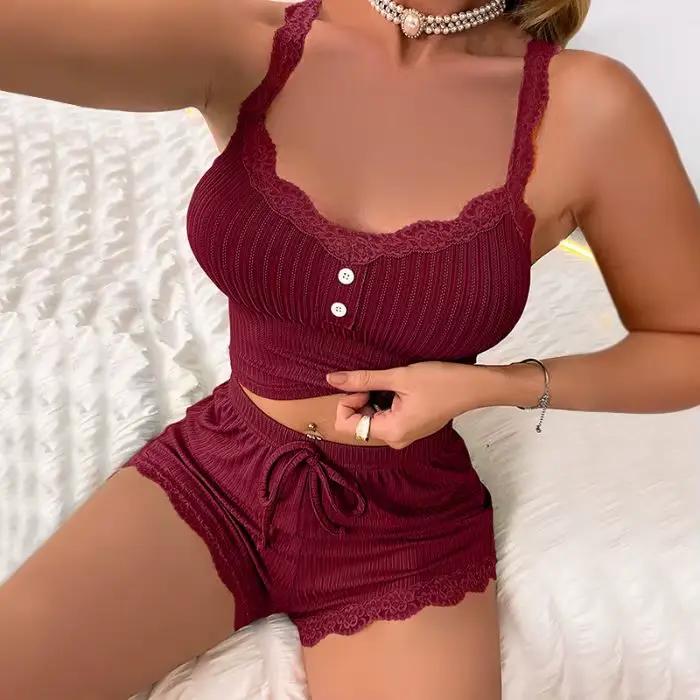 Femmes pyjama ensembles Pijama Pyjamas femme été ensemble Sexy femmes vêtements de nuit pour dormir 