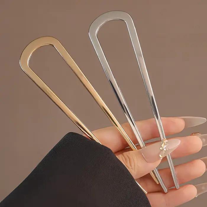 Nouvelles fourchettes à cheveux simples en forme de U, épingle à cheveux en métal, pinces à cheveux 