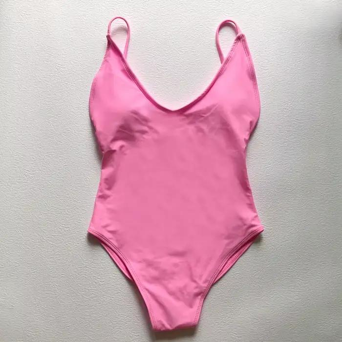 Sexy rembourré solide maillot de bain femmes une pièce maillot de bain 2025 nouveaux Bikinis maillot