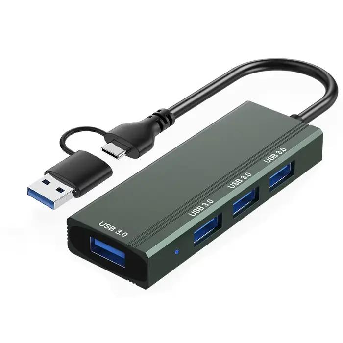Hub USB 4 en 1 à double interface USBA et USB C