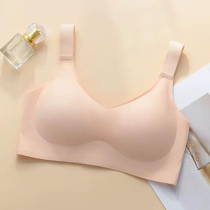 Soutien-gorge sans couture Jelly Support pour gros seins, coupe ajustée, Push-up Anti-affaissement, 