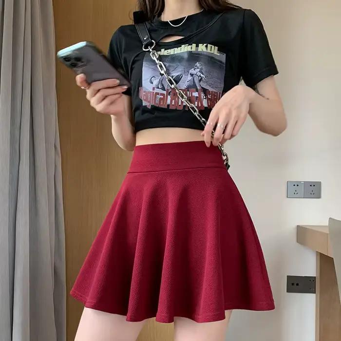 Jupes d'été pour femmes, mode Sexy, Mini jupes de soleil plissées élastiques pour écolière, uniforme