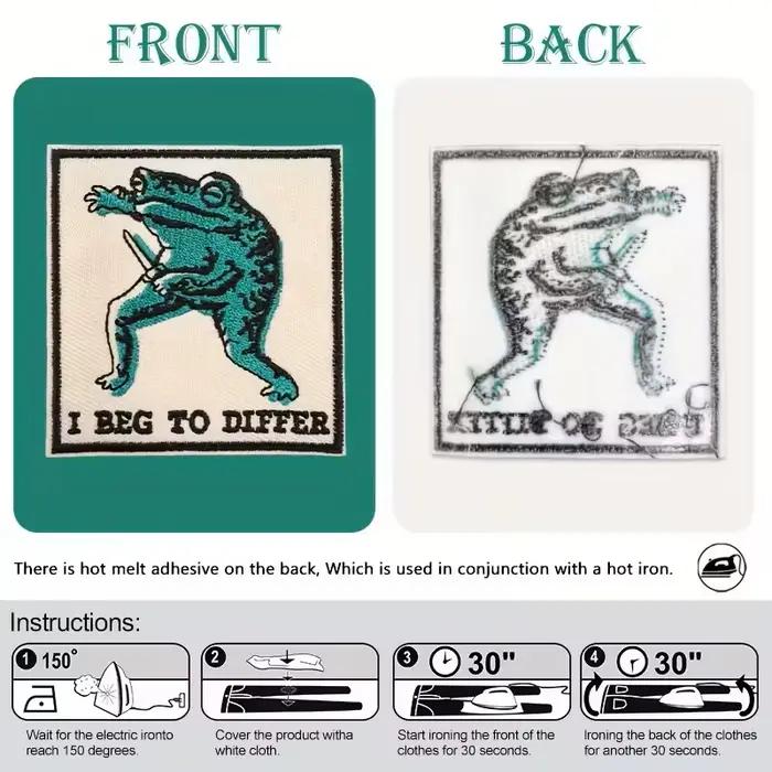 Patch brodé I Beg To Different, 1 pièce, Badge d'avertissement humoristique, cadeau pour vêtements, 