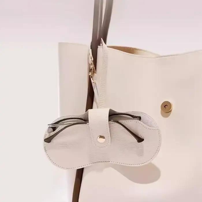 Sac à lunettes Portable, pochette en cuir souple pour lunettes de soleil, étui à lunettes mince à la