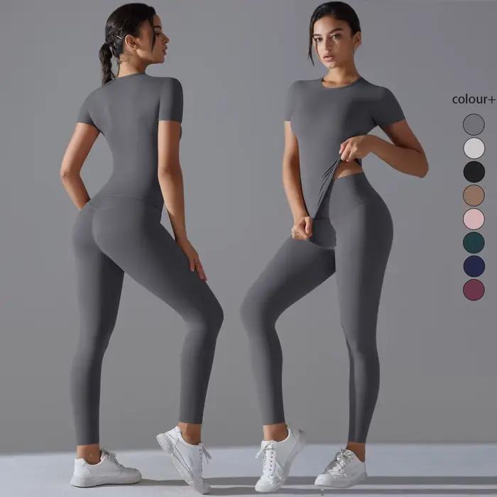 Ensemble de Leggings de gymnastique à séchage rapide, combinaison de Yoga, ensemble de sport, manche