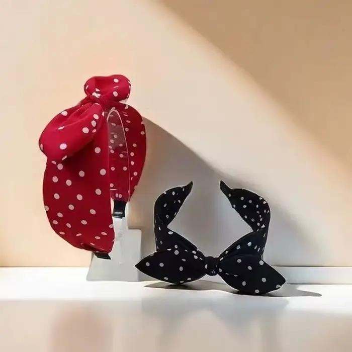 1 pièce, nouveau bandeau rouge vintage pour femme; Bandeau à nœud polyvalent avec bord large ; Acces