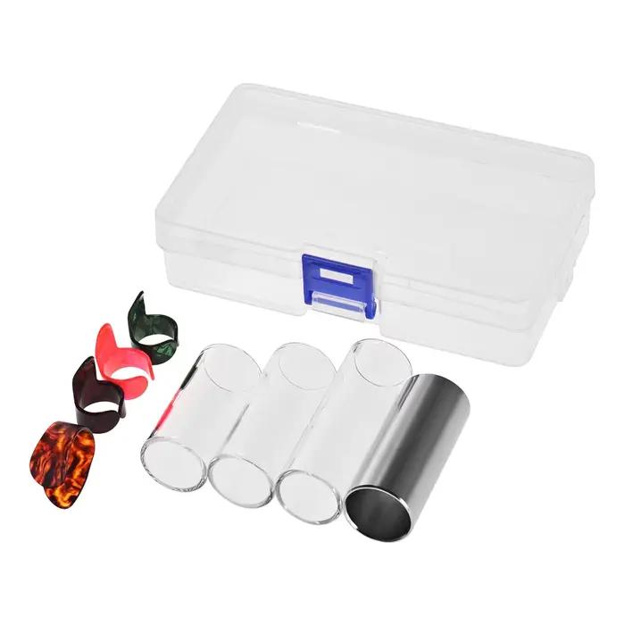 Le jeu de diapositives pour guitare comprend 3 diapositives en verre (5,1 cm/ 6 cm/ 7 cm) + 1 glissi