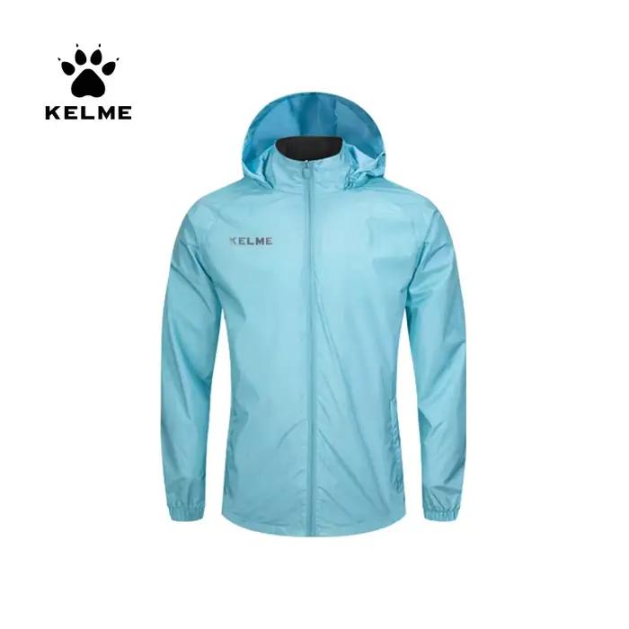 KELME coupe-vent pour hommes veste de course football enfant manteau coupe-vent à capuche veste impe