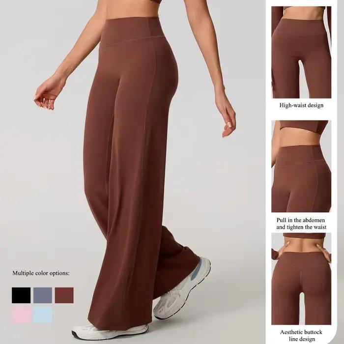Hearuisavy – pantalons de sport à jambes droites pour femmes, vêtements de gymnastique, sensation nu