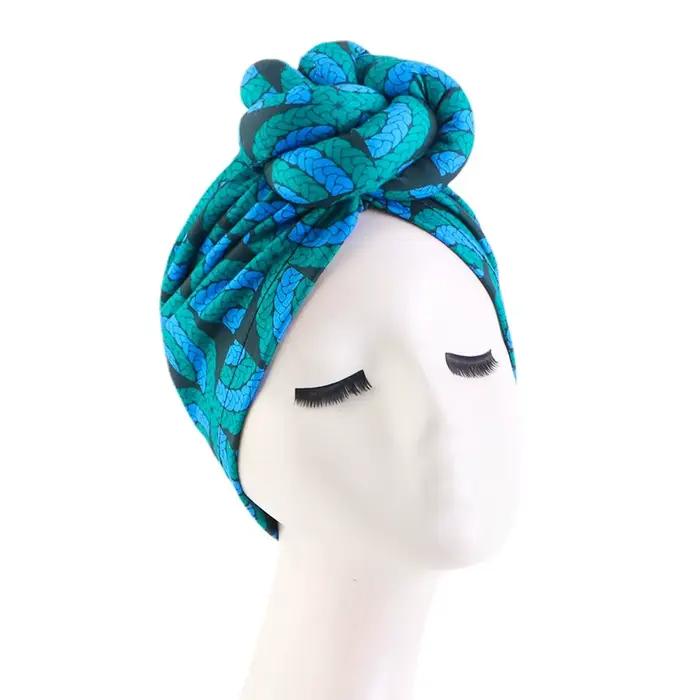 Chapeau Turban extensible à grande fleur pour femmes, imprimé africain, couvre-chef, couvre-chef de 