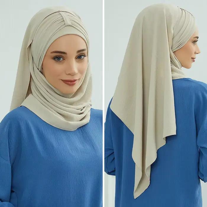 Grand chapeau musulman uni, casquettes Hijab intérieures, couvre-chef pour Ramadan, pré-conception