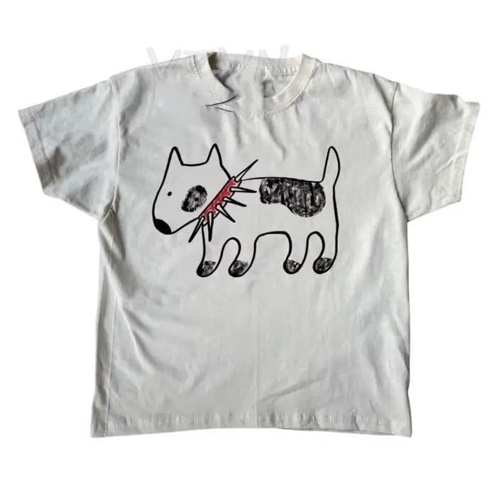 T-Shirt à Manches Courtes pour Femme, Streetwear, Emo, Bébé Fille, Estival et Estival, avec Imprimé 