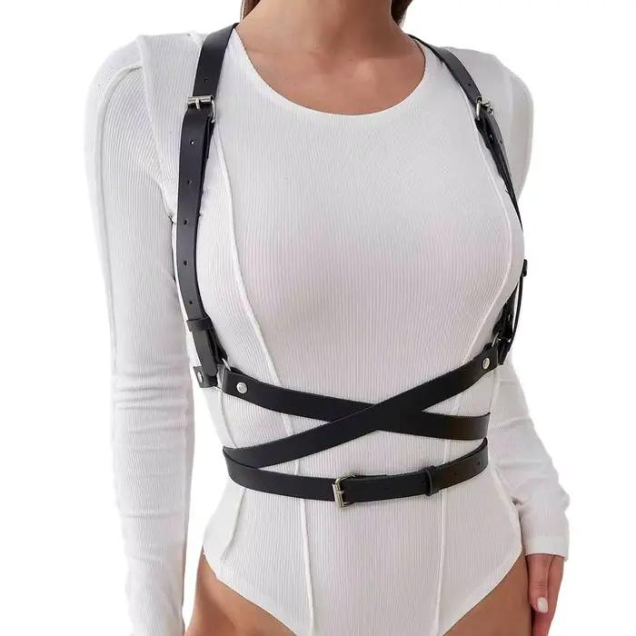 Harnais pour femme en cuir PU, harnais de poitrine, harnais de lingerie, harnais à bretelles, access